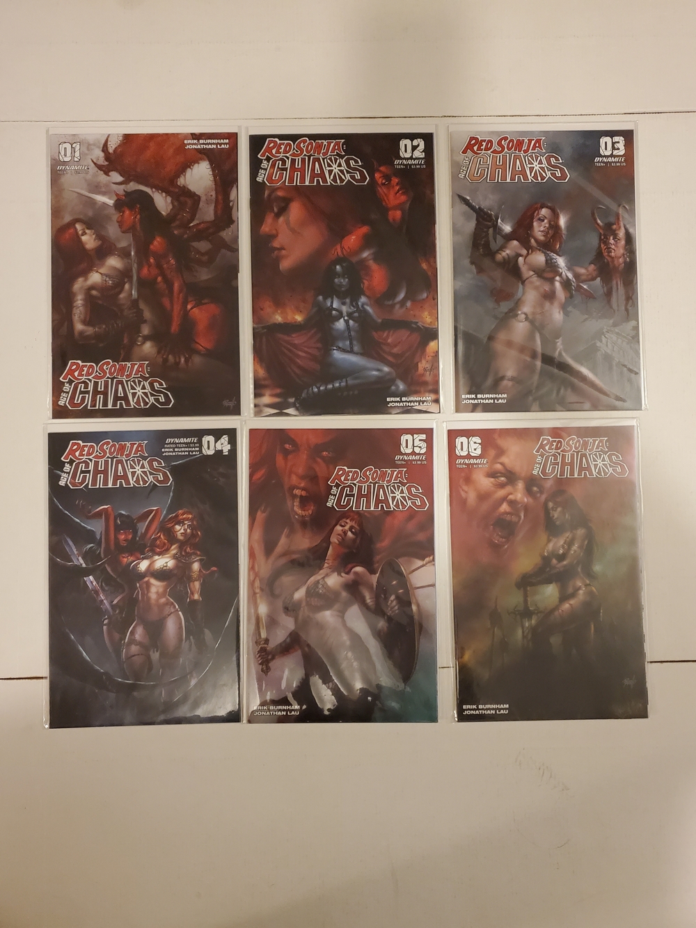 Red Sonja Age Of Chaos 1-6 Complete Series Lucio Parrillo Dynamite 2020 NM